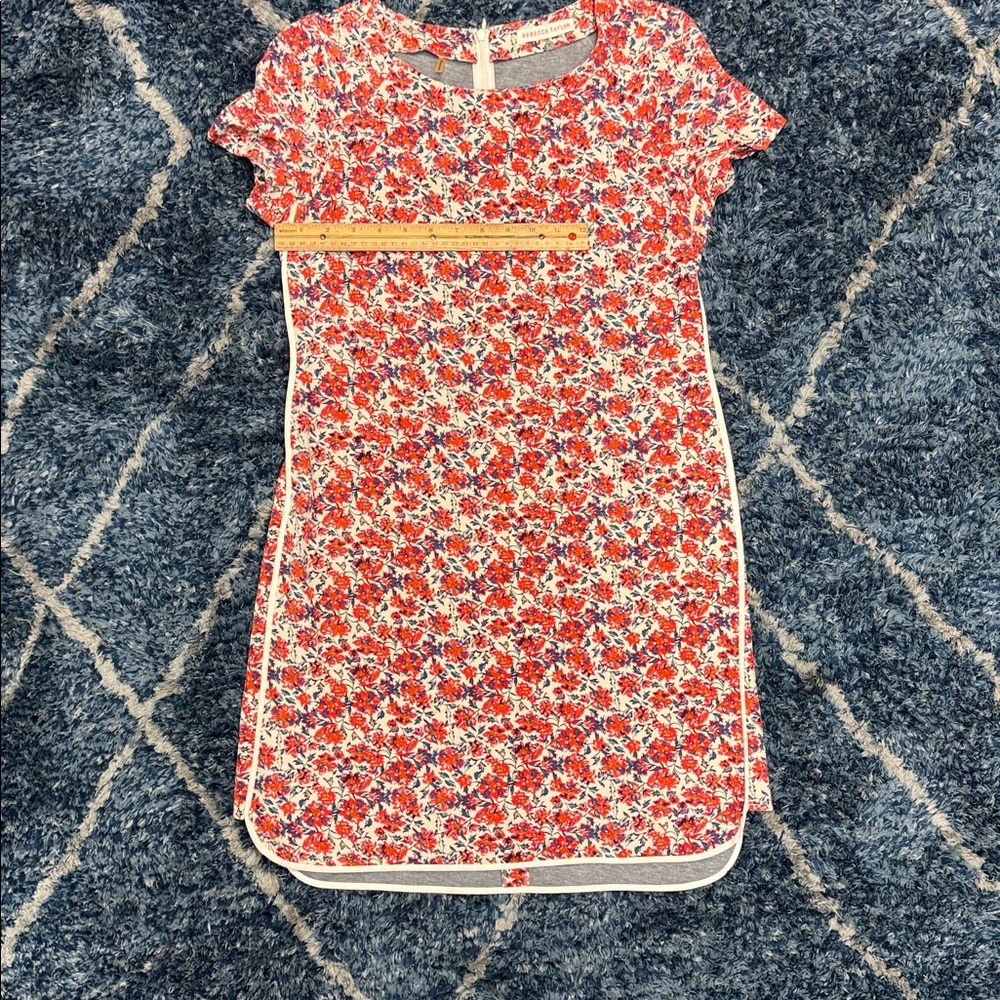 Rebecca Taylor Women’s Floral Short Sleeve Silk Sheath Dress Sz 2